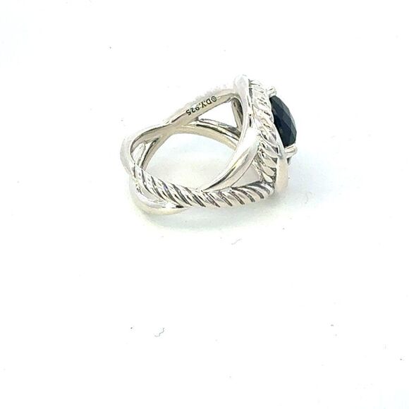 David Yurman Onyx Infinity Ring Size 7, 11 mm Sterling Silver Estate DY680 - Picture 6 of 6